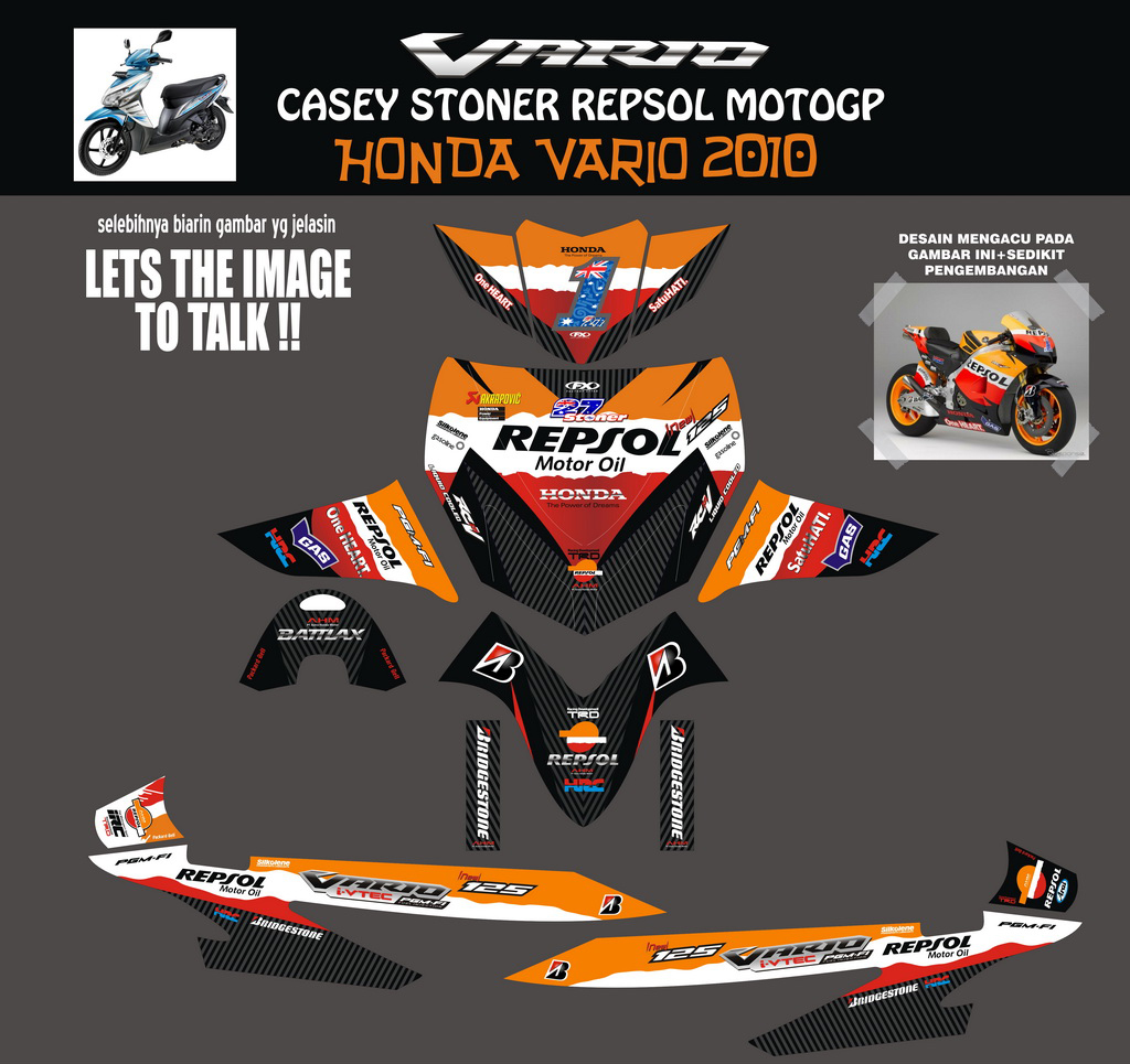 SM51 HONDA VARIO LAMA-CASEY STONER-REPSOL TEAM SolusiPrint